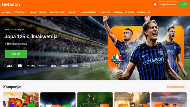 Betsson casino screenshot